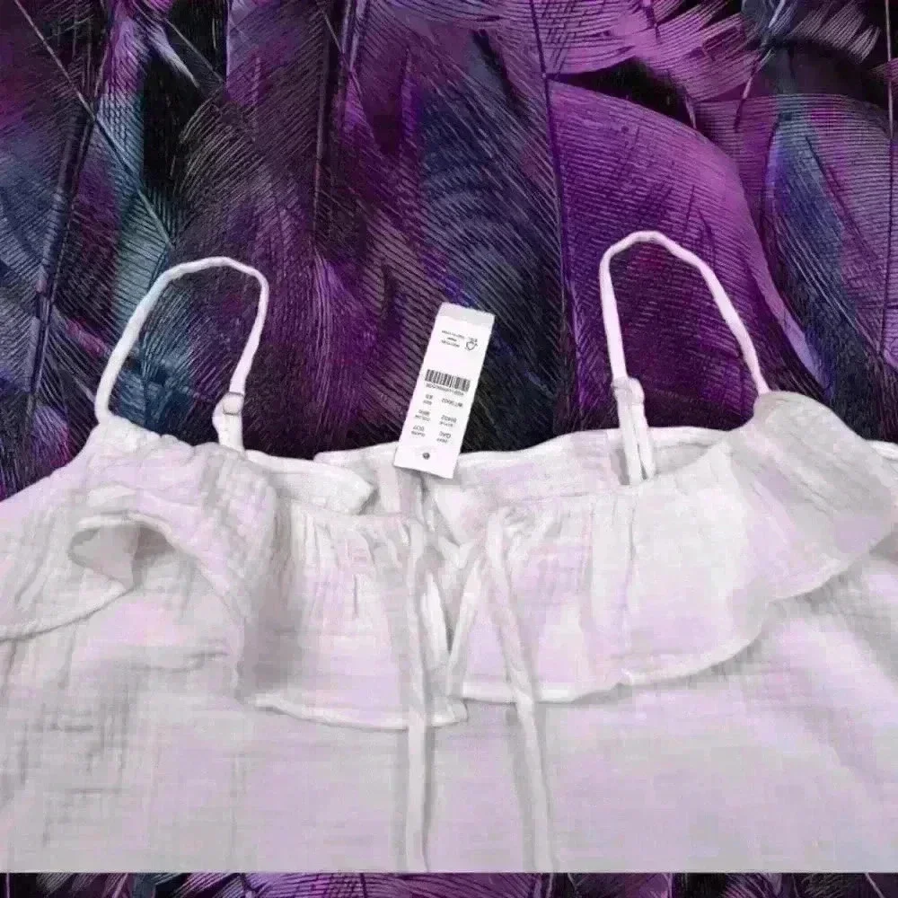 NWT J.Crew Ruffle Soft Gauze Camisole Crisp White Cotton top - Picture 3 of 8